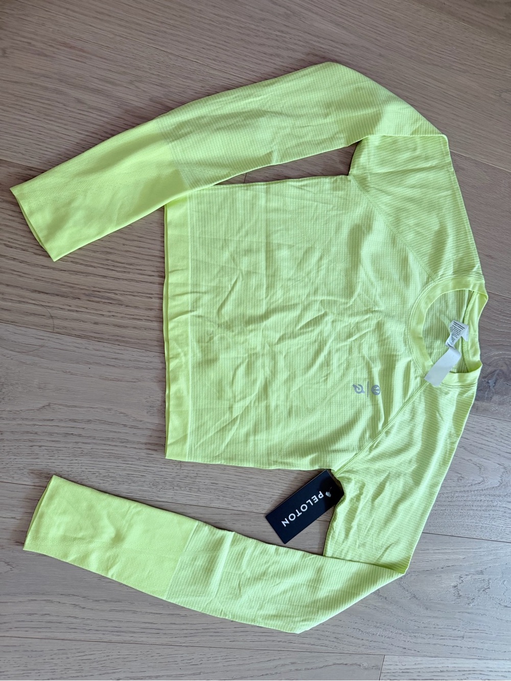 lululemon athletica /Peloton Swiftly Crop Neon Yellow Long Sleeve Crop Top